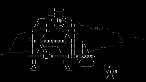 A warrior against huge monster GIF